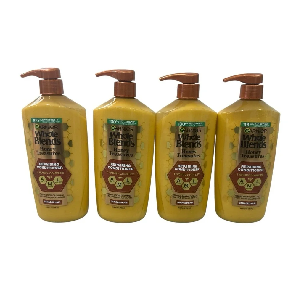 4 Garnier Whole Blends Honey Treasures Repairing Conditioners For Damaged Hair